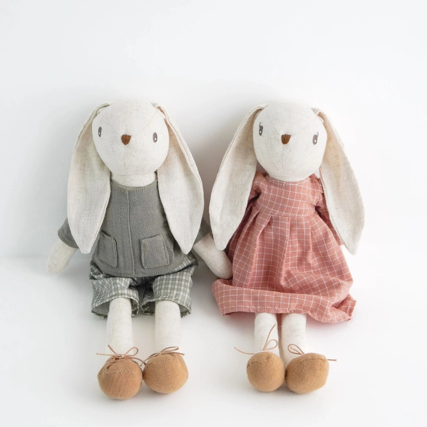 1PCS Children's Room Decor Rabbit Dolls with Overalls And Skirts Photography Props Baby Soothing Gifts Festival Greetings Gifts