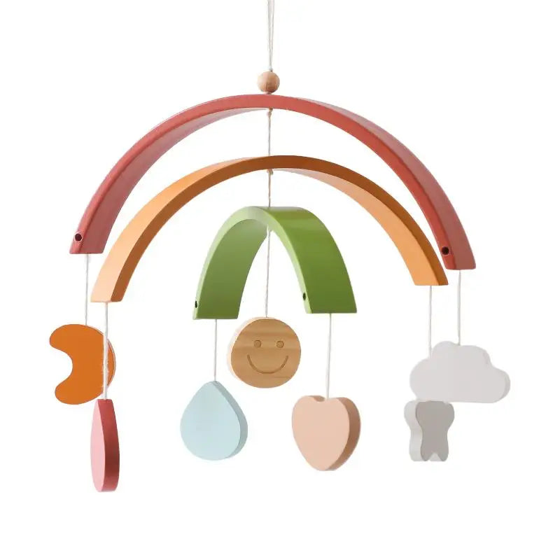 Mobile Musical Bébé Bois & Feutre — Cloche Lit Animaux Cartoon | Boîte à Musique & Support | 36 Modèles
