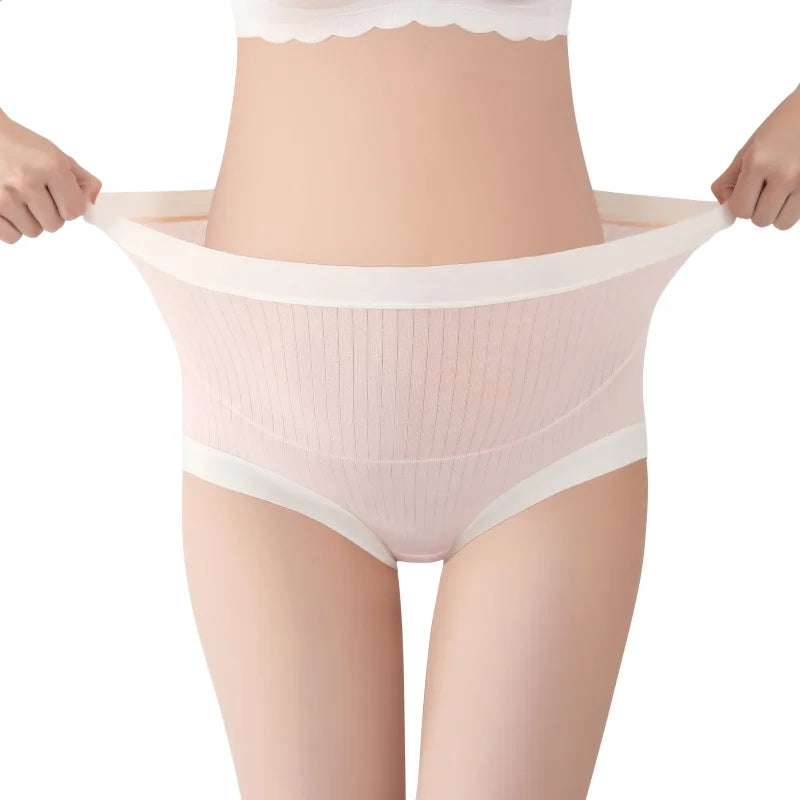 Lot de 3 Culottes Maternité Taille Haute — Coton & Élastane Respirant, Maintien Abdominal, M-XL
