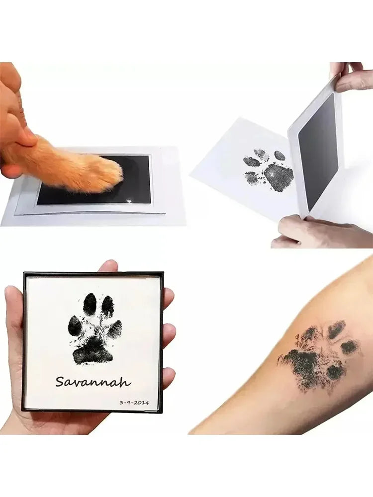Tampon Empreintes Bébé & Pattes Animaux – Encre Sans Contact Sécurisée | Chat & Chien Souvenir Naissance