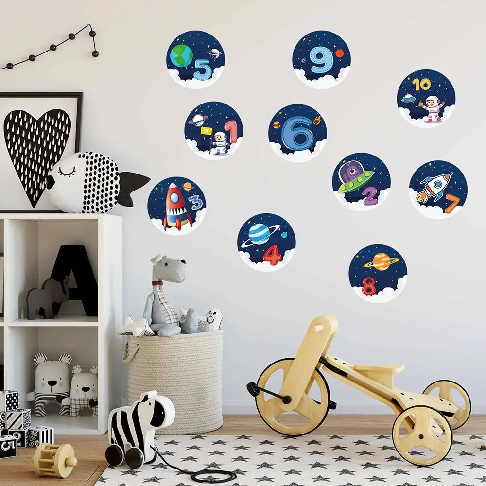 Sticker Sol Jeu de Marelle Chiffres – Autocollant PVC Éducatif Chambre Bébé Maternelle, Cadeau Parent-Enfant