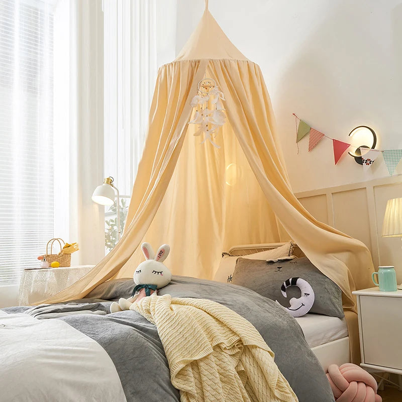 Ciel de lit bébé baldaquin moustiquaire — Tulle Féerique Princesse | Fille 12 Couleurs Décoration Chambre
