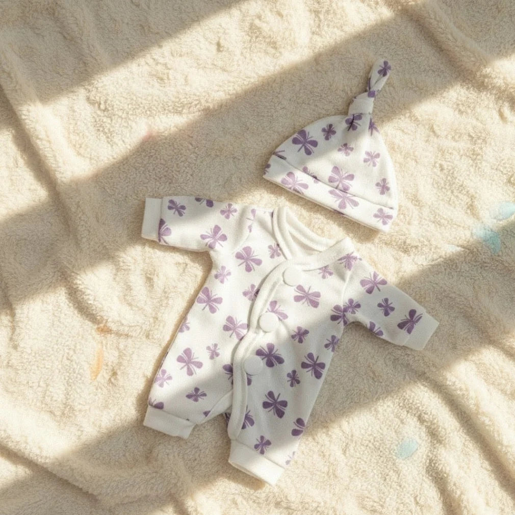 4 Styles Cutest Baby Romper Outfits for Size 8-9Inch Newborn Dolls Soft Touch Handmade High Quality Clothes With Hat
