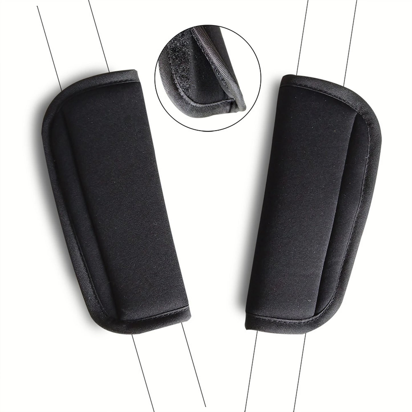 Couvre-Sangles Rembourrés Poussette & Siège Auto Bébé – Protection Épaules Douce & Ajustable | Gris & Noir