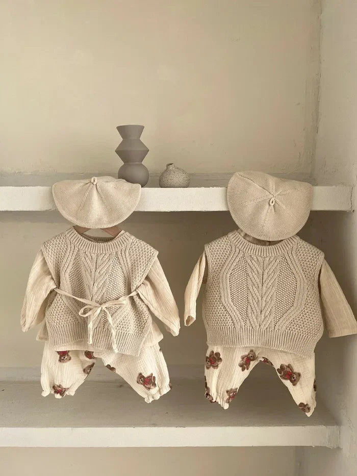Pantalon Bébé Coton Bio – Mousseline Douce Imprimé Mignon Garçon & Fille 3-6M à 2-3 Ans