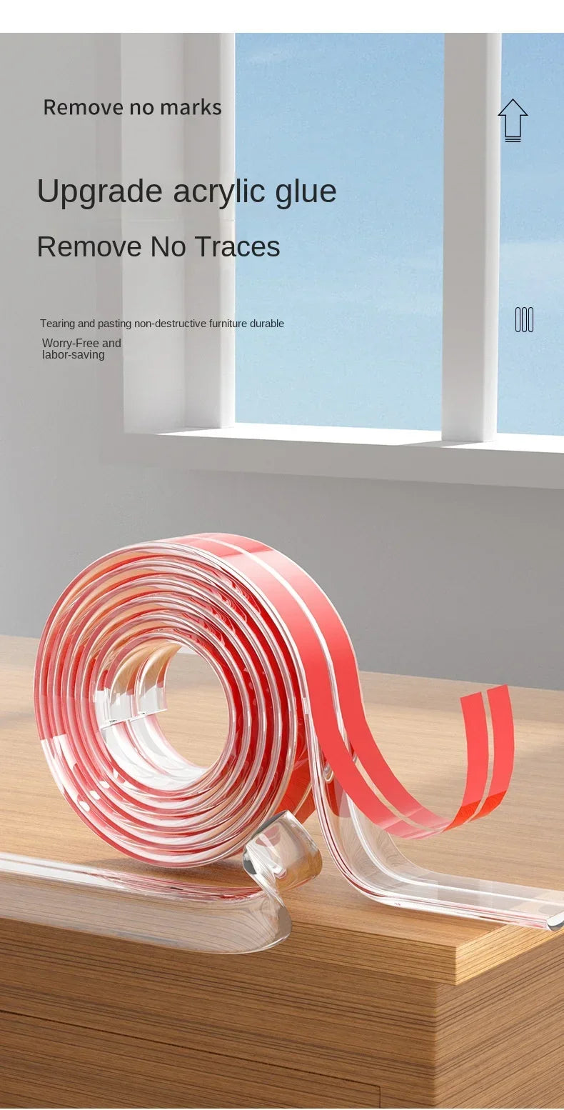 Protection angle transparent bébé — Bande PVC Auto-Adhésive | 8 Tailles 10-15mm, 1-5m