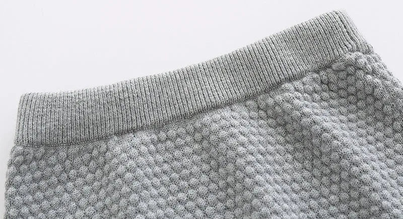 Ensemble Tricot Bébé Pyjama 2 Pièces — Pull Coton Boutonné & Pantalon, Unisexe 0-3M à 2-3 Ans