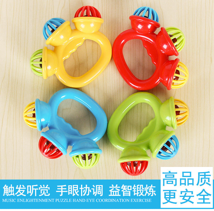 Hochet Bébé 0-3 Mois Montessori – Cloche à Main Préhension Sensoriel Éveil Naissance