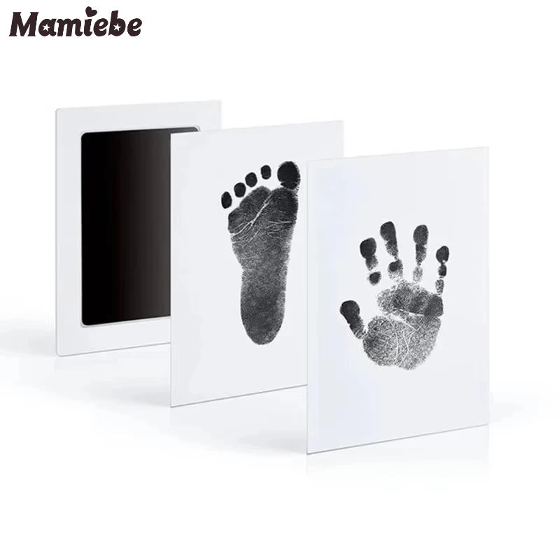 Kit Empreintes Bébé Non Toxique – Tampon Encre Haute Absorption 1 Clic 3 Couleurs | Souvenir Naissance 0-6 Mois