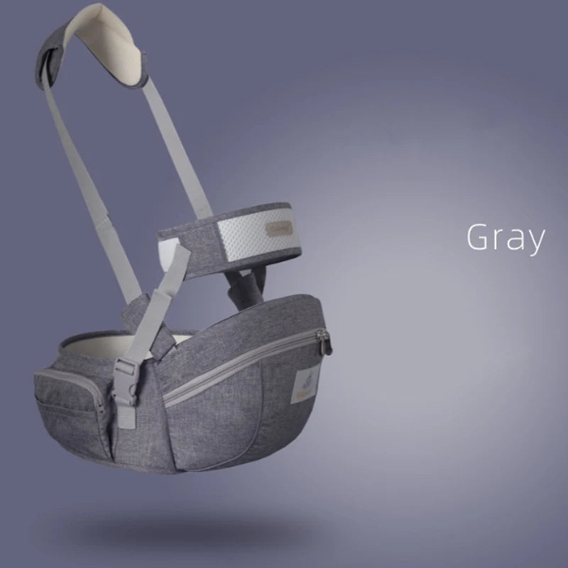 Porte-bébé ergonomique avec tabouret – Siège ventral multifonction pour bébé, 5 positions de portage