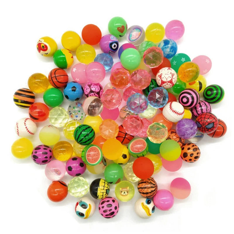 Lot Mini Balles Rebondissantes Enfant 10/20/30 Pièces – Balle Caoutchouc Colorée Intérieur Extérieur 6-12 Ans