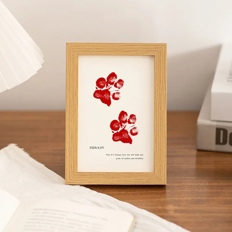 Grand Tampon Encre Empreintes Bébé & Animaux – Non Toxique | Souvenir Naissance & Pattes Chat Chien
