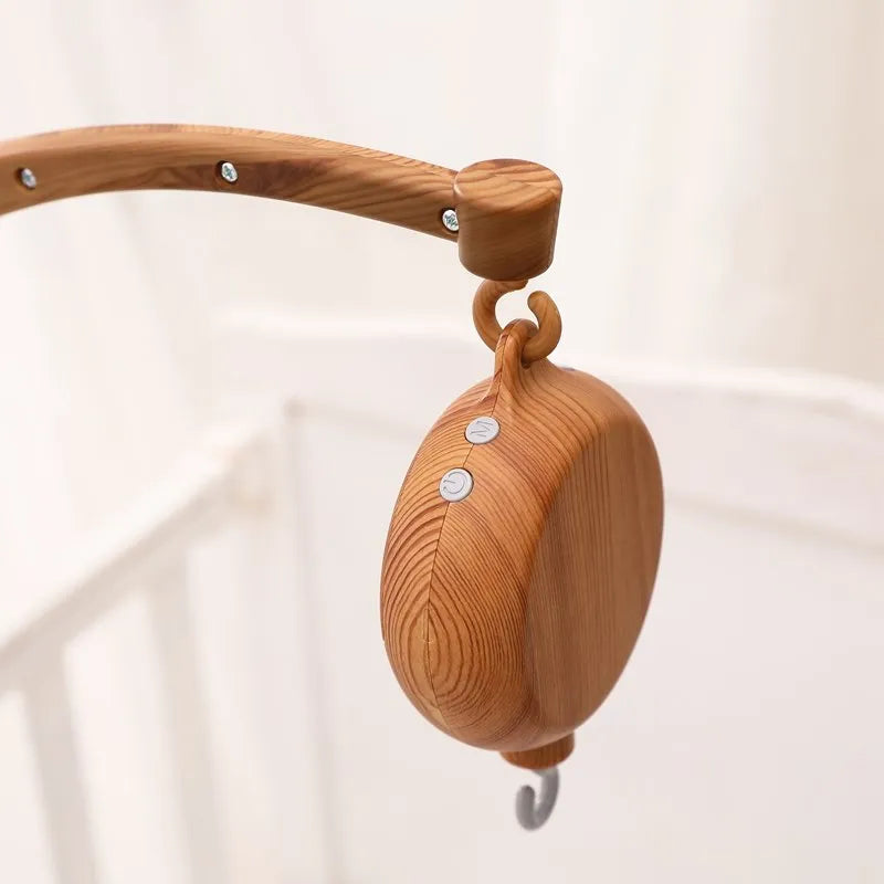 Mobile Musical Bébé Bois Feutre Premium — Cloche Lit Animaux & Boîte à Musique | 3 Modèles