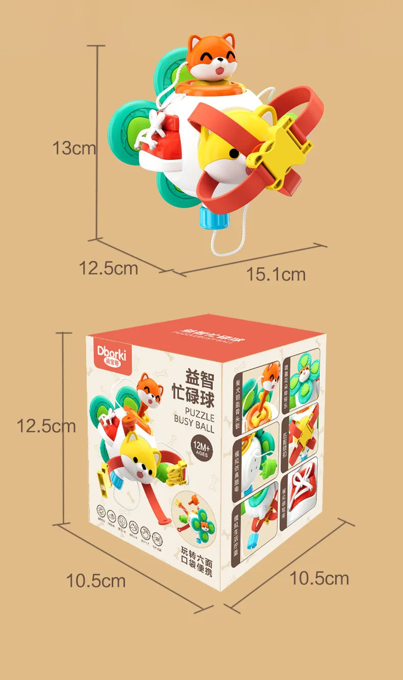 Busy Board Cube Montessori Bébé – Jouet Éducatif Sensoriel Motricité Fine | 5 Modèles | Voyage