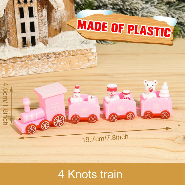 Train de Noël Miniature Bois – Décoration Sapin & Table Fêtes 2025, Cadeau Enfant Nouvel An 2026