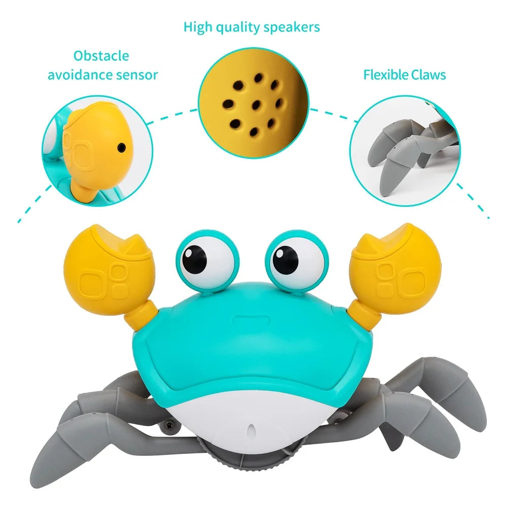 Jouet Crabe Bébé – Crabe Musical Dansant Électronique Capteur Infrarouge 3-6 Ans