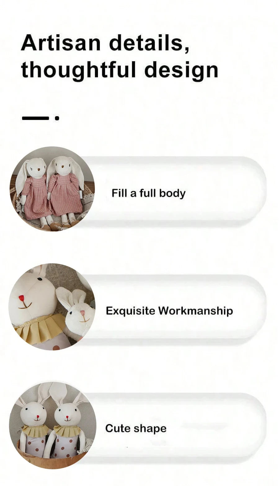 1PCS Children's Room Decor Rabbit Dolls with Overalls And Skirts Photography Props Baby Soothing Gifts Festival Greetings Gifts