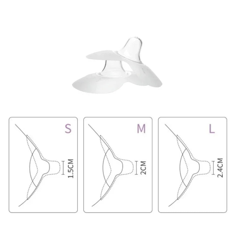 Protège-Mamelons Silicone Allaitement – Bouclier Bout de Sein Doux | Lot de 2 | S, M, L