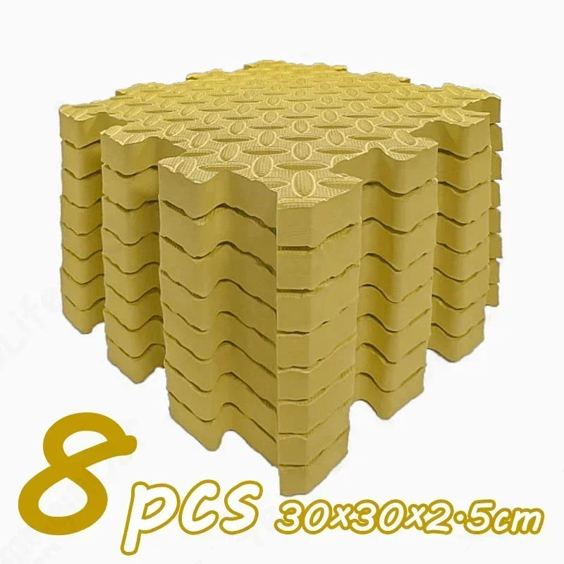 Tapis Puzzle Bébé Épais 2,5cm – Antidérapant Insonorisant Éco-Responsable | 8 Pièces | 11 Couleurs