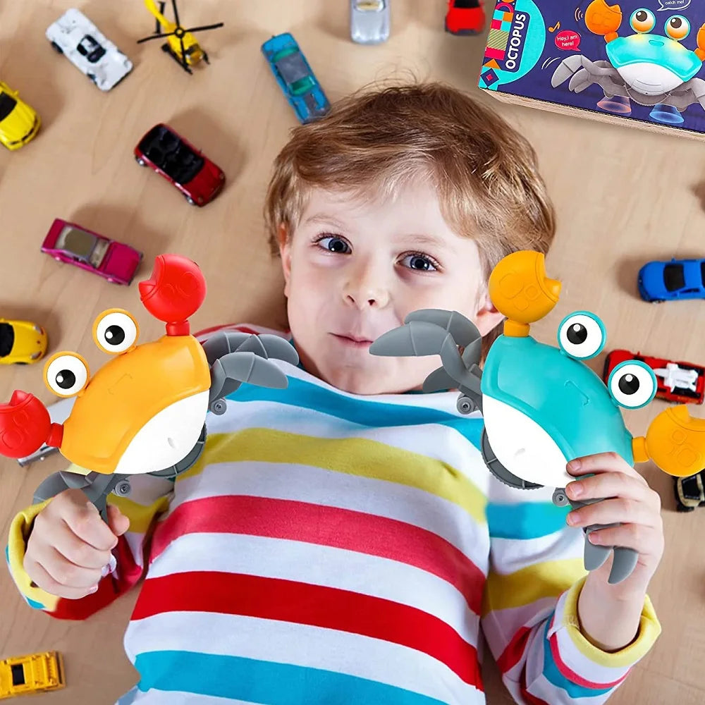 Jouet Crabe Bébé – Crabe Musical Dansant Électronique Capteur Infrarouge 3-6 Ans