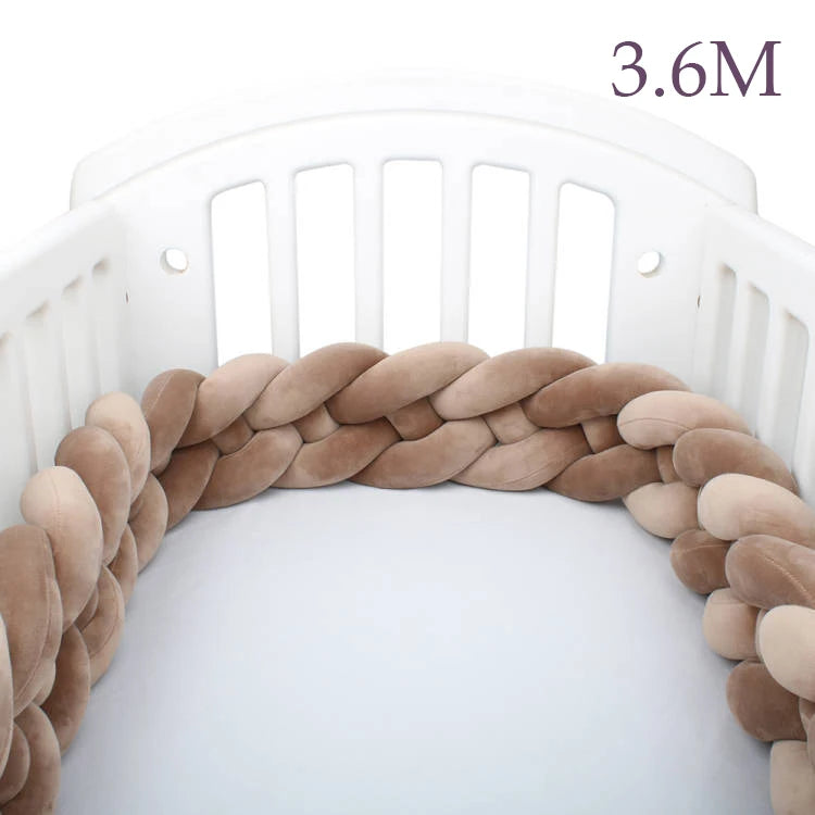 Tresse de Lit Bébé – Tour de Lit Tressé en Coton | 2.2M / 3M / 3.6M | Décoration Chambre Bébé