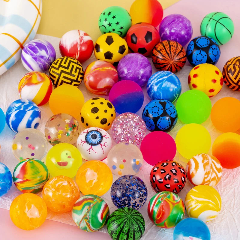 Lot Mini Balles Rebondissantes Enfant 10/20/30 Pièces – Balle Caoutchouc Colorée Intérieur Extérieur 6-12 Ans