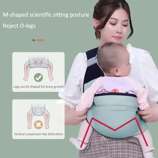 Porte-bébé ergonomique vert – Soutien confortable de 0 à 3 ans