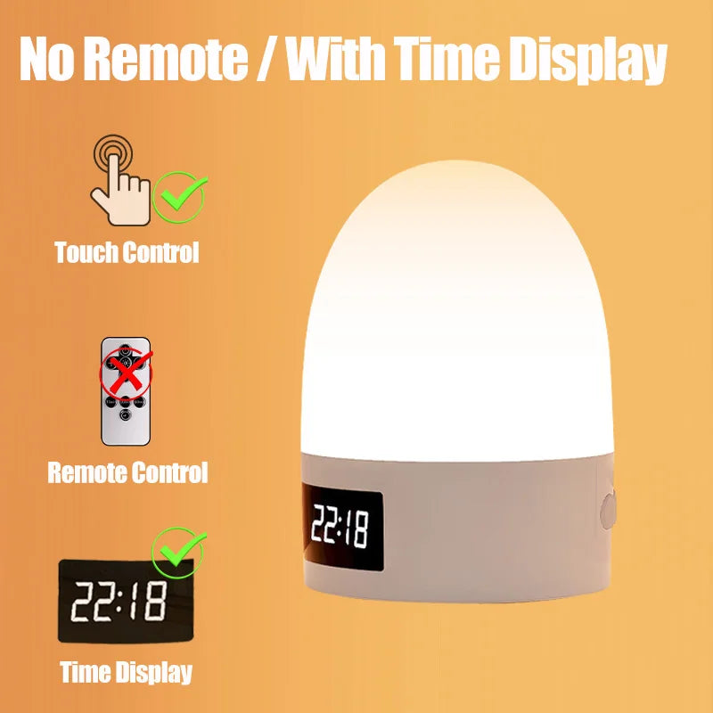 Veilleuse LED Tactile Rechargeable Bébé – 3 Couleurs & Luminosité Réglable USB-C | 9 Modèles Chambre Enfant
