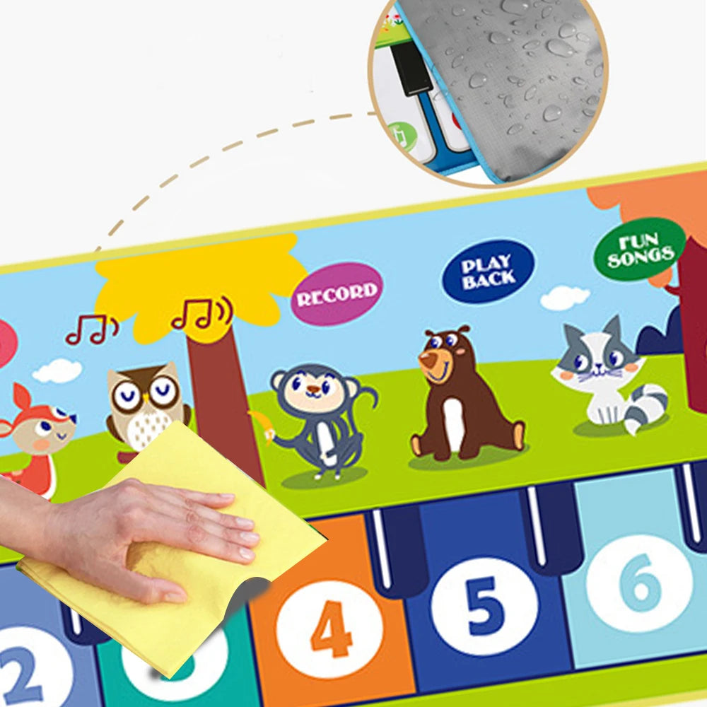 Tapis Piano Musical Enfant avec Chansons Démo 80x30cm – Clavier Danse & Apprentissage | Fille & Garçon