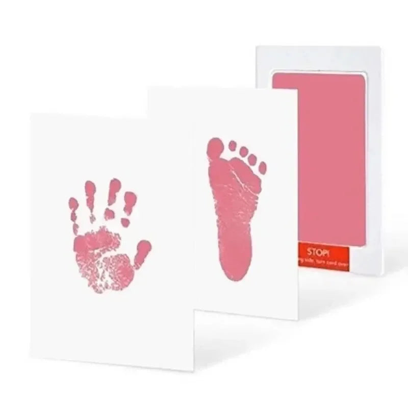 Kit Empreintes Bébé Non Toxique – Tampon Encre Haute Absorption 1 Clic 3 Couleurs | Souvenir Naissance 0-6 Mois