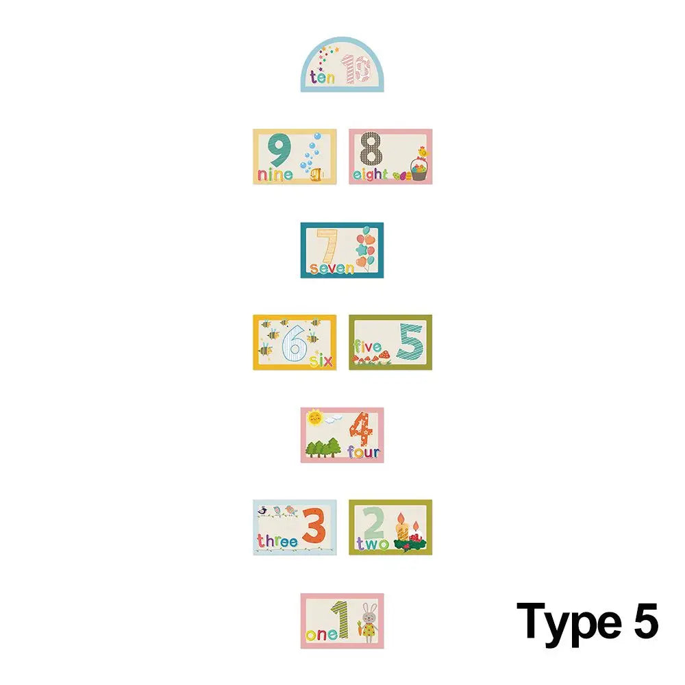 Sticker Sol Jeu de Marelle Chiffres – Autocollant PVC Éducatif Chambre Bébé Maternelle, Cadeau Parent-Enfant