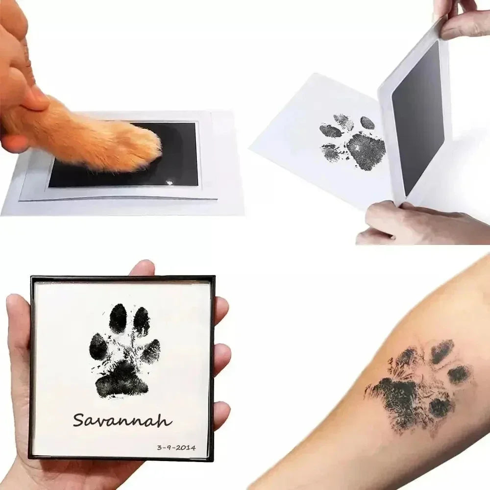 Tampon Empreintes Bébé & Pattes Animaux – Encre Sans Contact Sécurisée | Chat & Chien Souvenir Naissance
