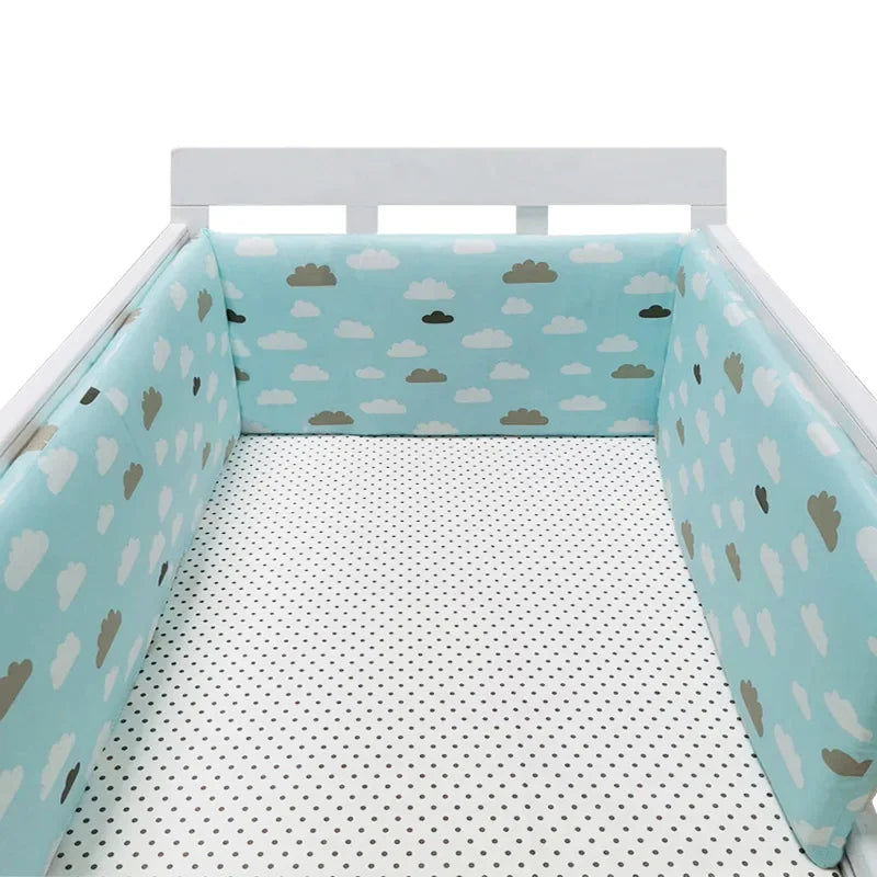 Tour de Lit Bébé Coton Motifs — Protège Barreaux Respirant 60x120 | 14 Coloris Fille & Garçon
