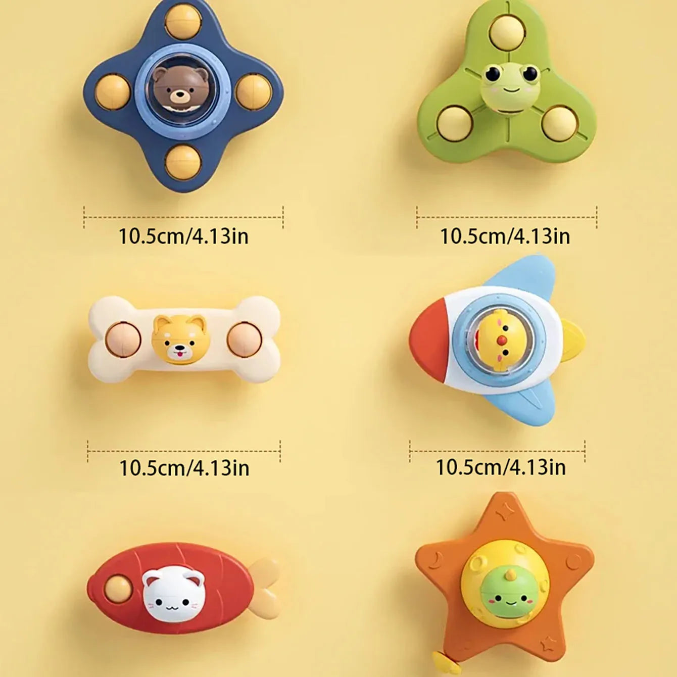 Jouet Ventouse Bébé Spinner Animal – Toupie Bain & Table Éveil Sensoriel 0-3 Ans