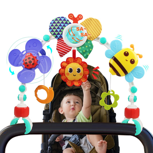 Jouet À Suspendre Bébé Poussette & Siège Auto – Spirale D’Activité Éveil Sensoriel