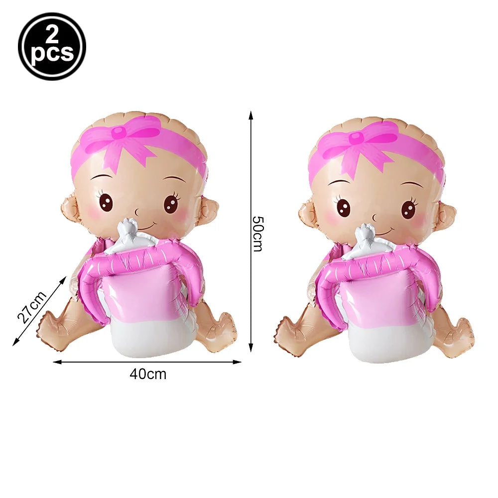 Baby Boy Girl Foil Balloon Gender Reveal Balloon Bear Helium Balloon Baby Shower Gift Kids Birthday Party Wedding Decor Supplies