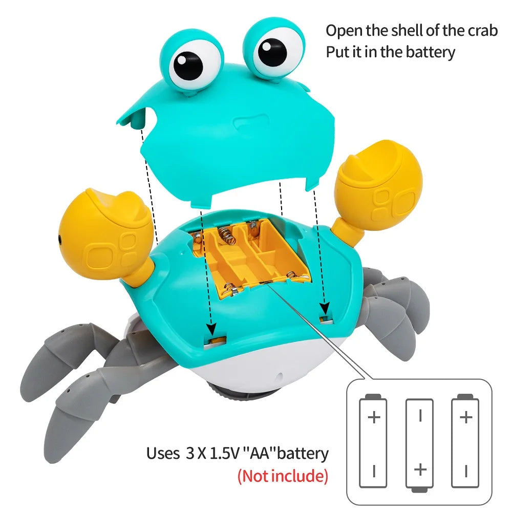 Jouet Crabe Bébé – Crabe Musical Dansant Électronique Capteur Infrarouge 3-6 Ans