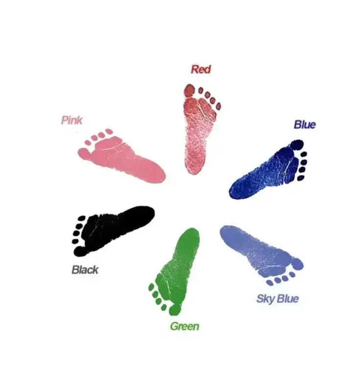 Lot 2 Tampons Empreintes Bébé & Animaux – Multicolore Sans Contact | Cadeau Naissance