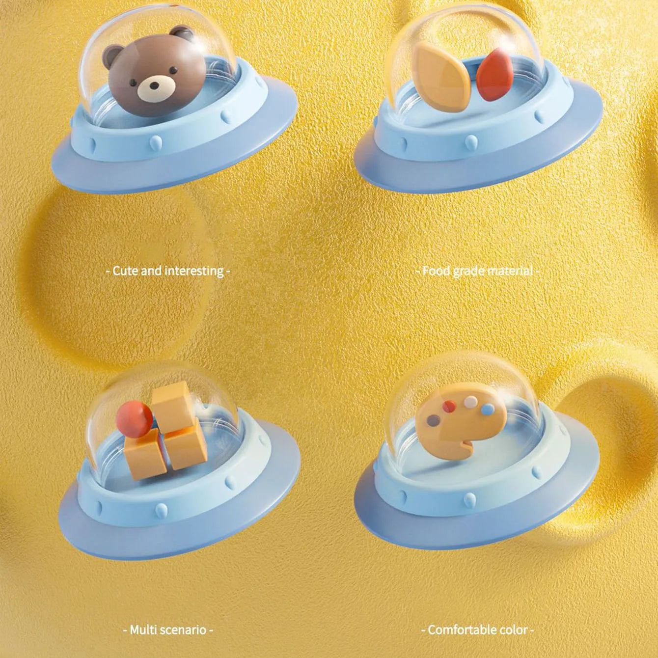 Jouet Ventouse Bébé Spinner Animal – Toupie Bain & Table Éveil Sensoriel 0-3 Ans