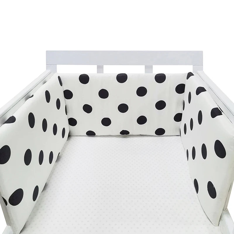 Tour de Lit Bébé Coton Épais 1 Pièce — Coussin Protège Barreaux Lavable | 24 Coloris Fille & Garçon