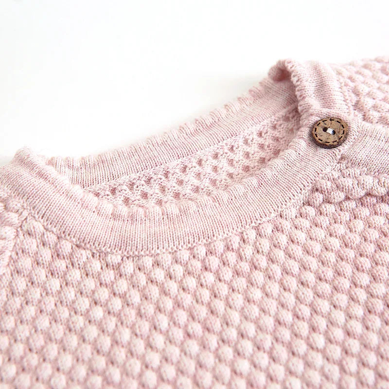 Ensemble Tricot Bébé Pyjama 2 Pièces — Pull Coton Boutonné & Pantalon, Unisexe 0-3M à 2-3 Ans