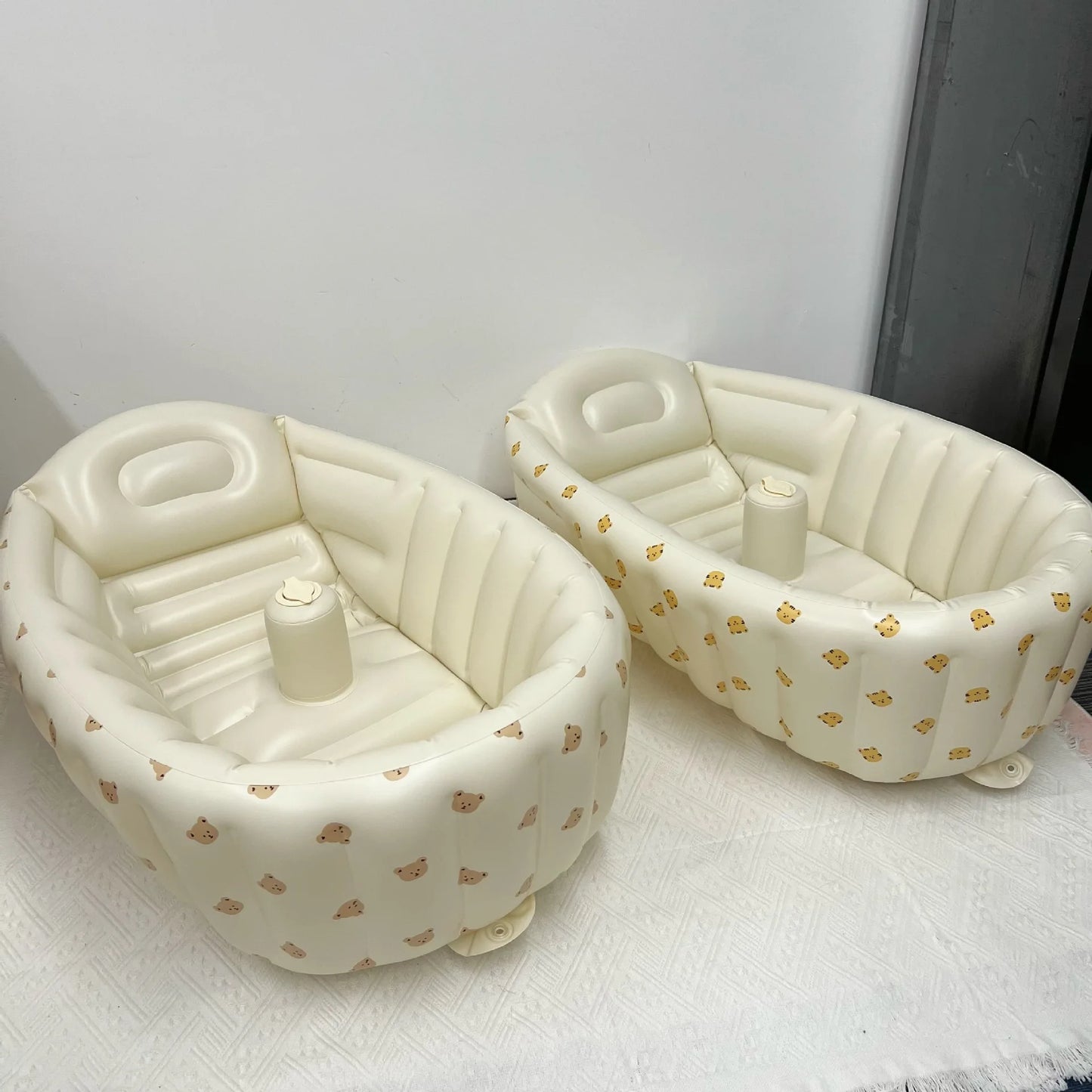 Baignoire Gonflable Bébé Enfant Cartoon Pliable 90x55cm – Portable Intérieur & Extérieur | 0-8 Ans