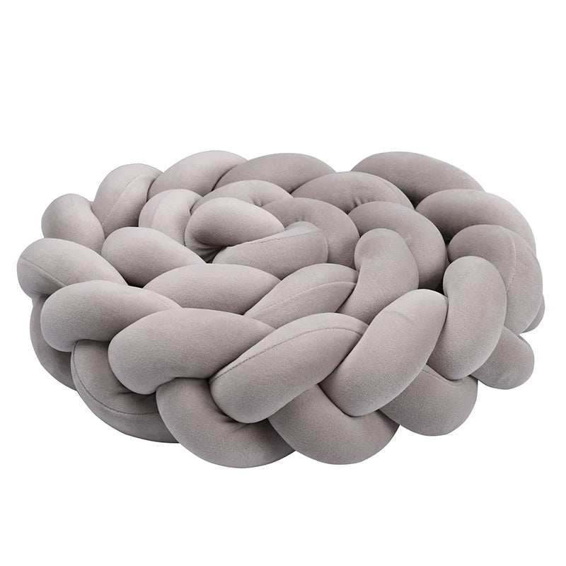 Bumper Lit Bébé Tressé Nœuds Rembourré – Tour de Lit Berceau Lavable 1M 2M 3M 4M