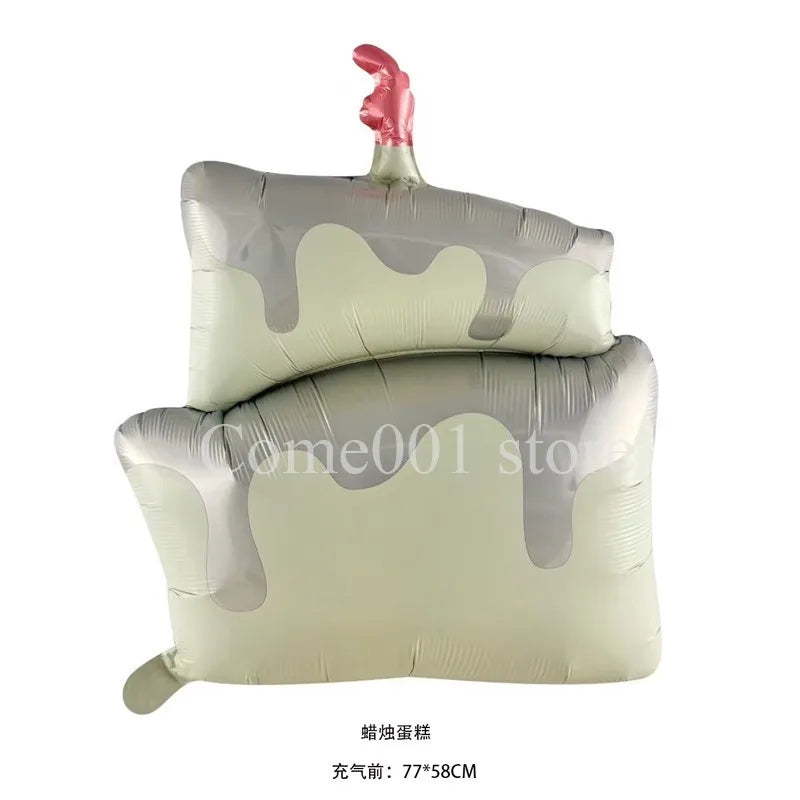 Ballon Aluminium Gâteau Anniversaire Kawaii – Décoration Fête Bébé 1 An, Enfant & Baby Shower