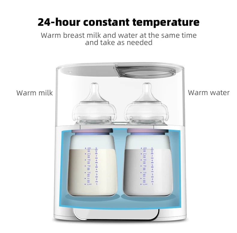 Chauffe-Biberon Rapide Multifonction – Stérilisateur 5 min, Chauffe Lait Maternel & Aliments Bébé