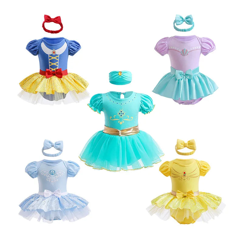 Robe Tutu Princesse Bébé Fille avec Bandeau – Tenue Anniversaire, Baptême & Cérémonie 3-18 Mois