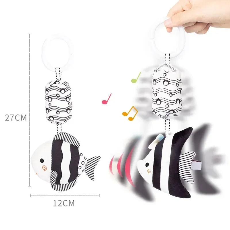 Jouet Poussette Bébé Suspendu Animal – Hochet Lit Siège Auto Éveil Sensoriel Nouveau-Né 0-12 Mois