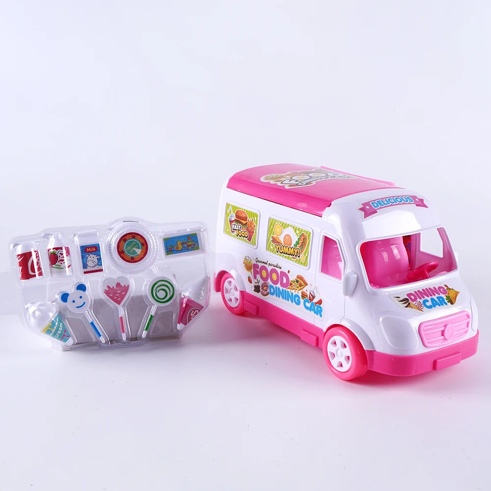 Mobilier Miniature 1:12 Maison de Poupée – Cuisine, Lit Superposé, Bus Rose & Accessoires Fille