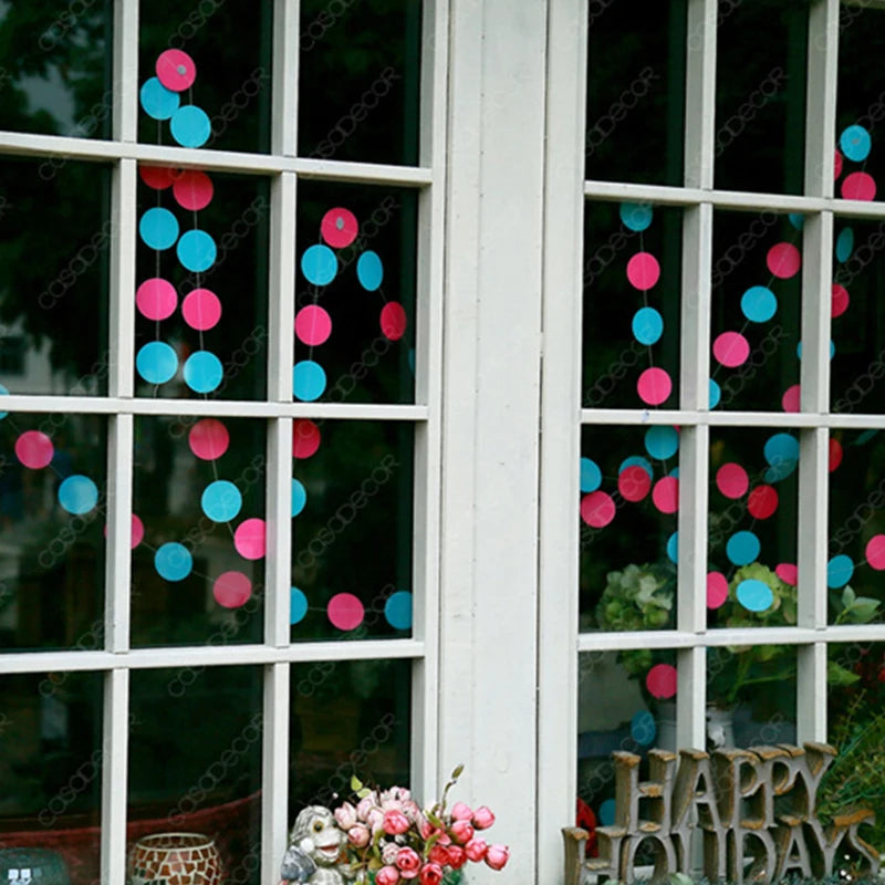 Guirlande Cercles Papier Pastel – Décoration Baby Shower, Anniversaire Enfant & Chambre Bébé