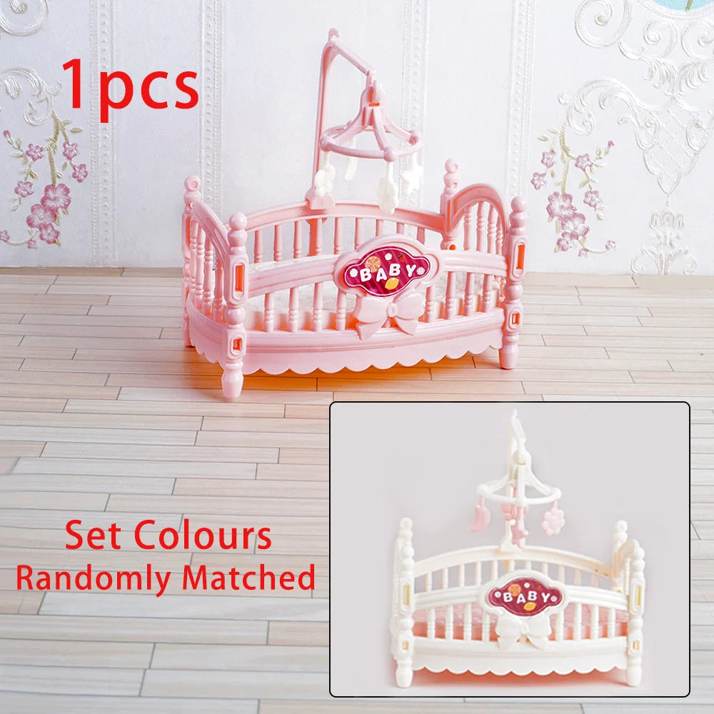 Mobilier Miniature 1:12 Maison de Poupée – Cuisine, Lit Superposé, Bus Rose & Accessoires Fille